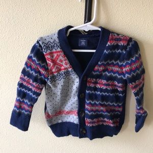 Boys button down sweater